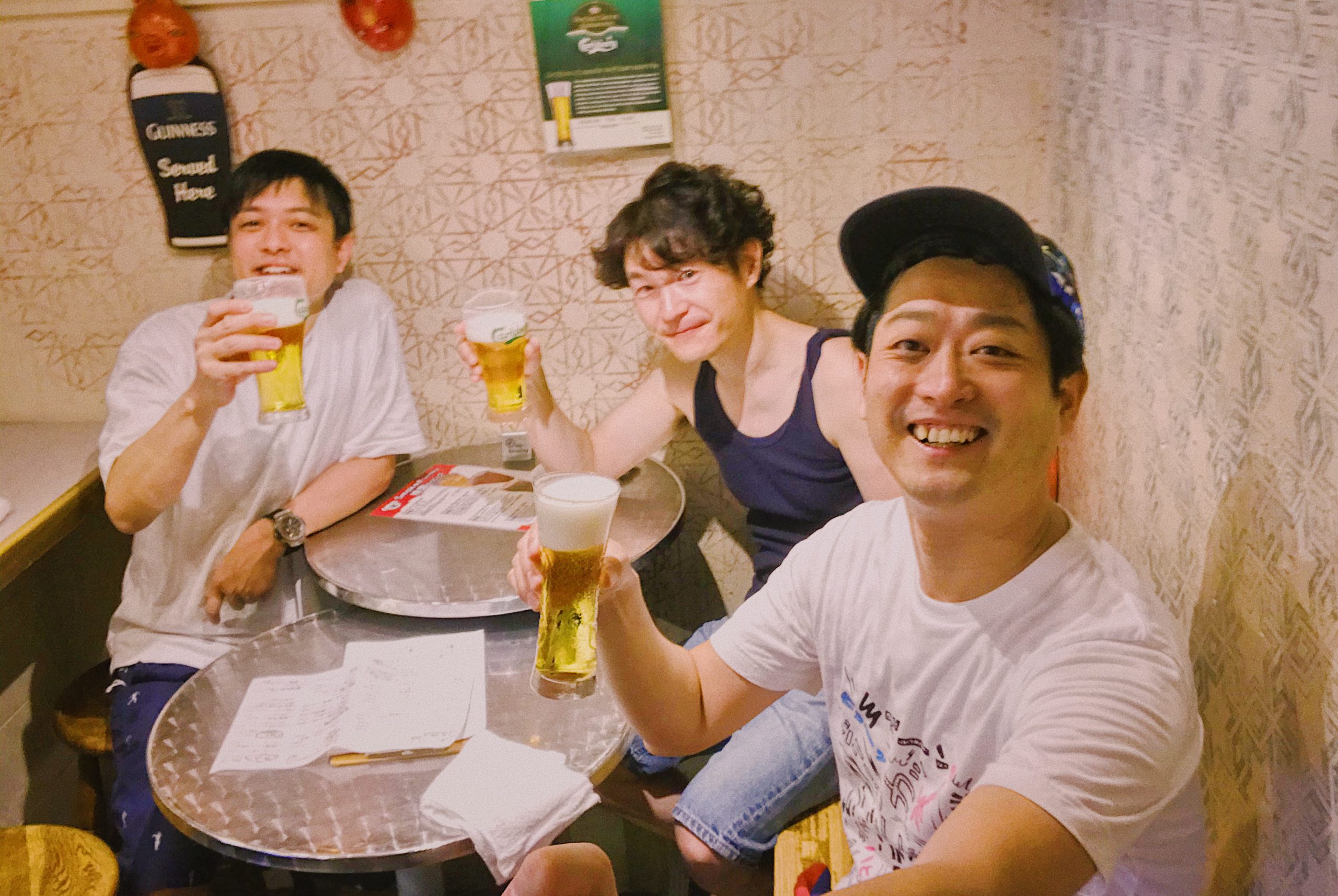 サウナの後にはビールで乾杯